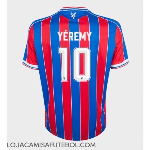 Camisa de Futebol Crystal Palace Yeremy Pino #10 Equipamento Principal 2025-26 Manga Curta Camisa de Futebol Crystal Palace Yeremy Pino #10 Equipamento Principal 2025-26 Manga Curta